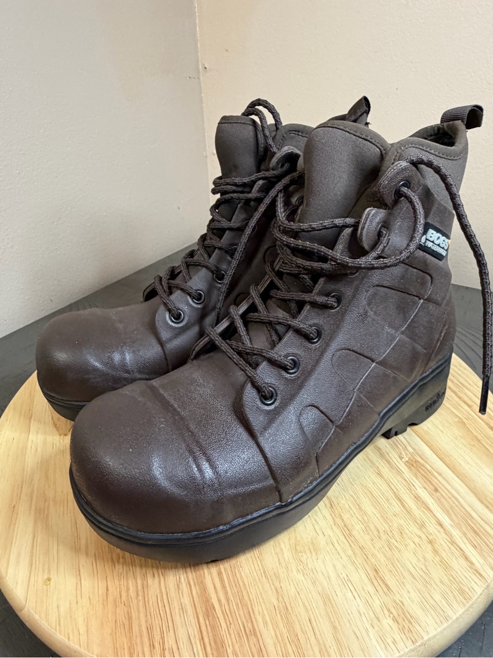 Bogs Men’s Turf Stomper, Black Waterproof Boots